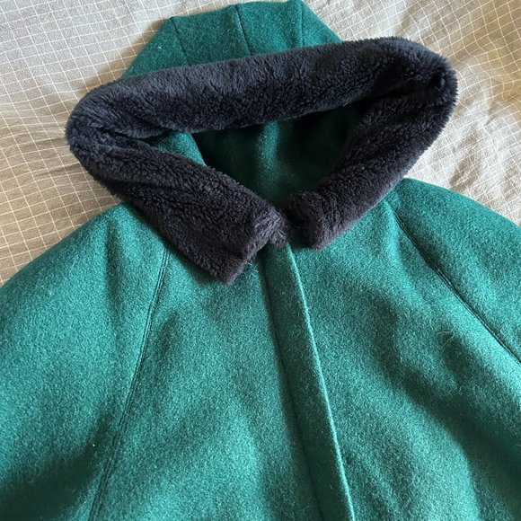Deep Green Wool Coat - Picture 6 of 7